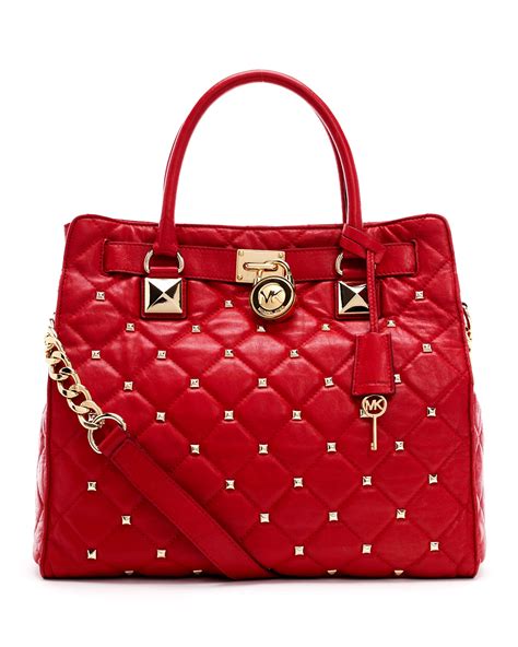 michael kors hamilton quilted flap shoulder bag|Michael Kors Hamilton studded tote.